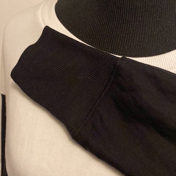 Cabana by Crown & Ivy Women’s Sweatshirt w/ Elastic Waist White Black sz L NWT - Picture 5 of 7